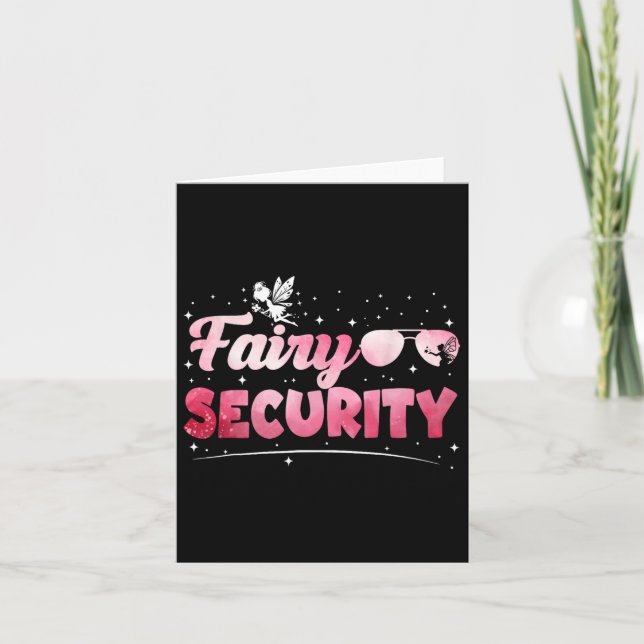 Fairy Security Halloween Costumes Moms Dads Mens W Card (Front)