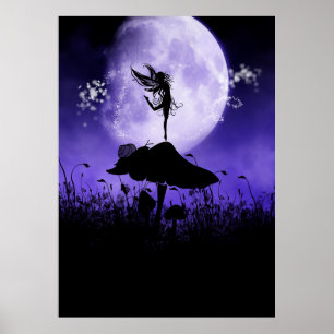 Fairy Silhouette 2 Poster