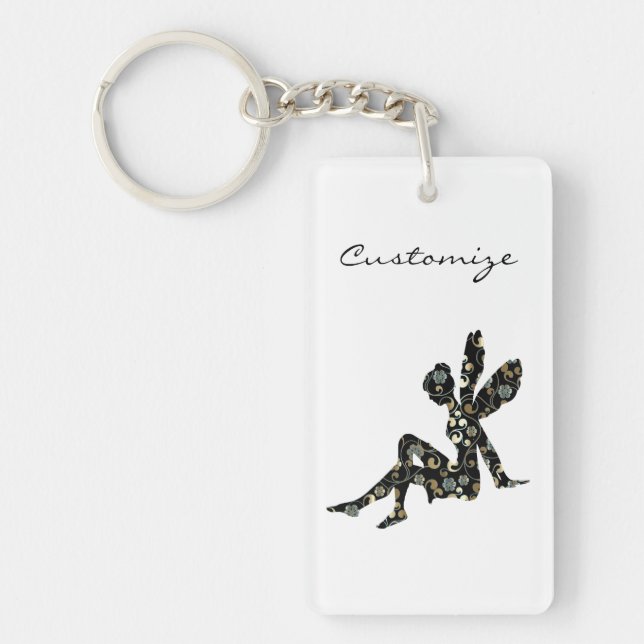 Fairy Silhouette Thunder_Cove Key Ring (Front)