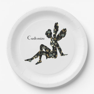 Fairy Silhouette Thunder_Cove Paper Plate