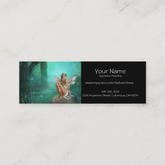 Fairy Sitting on a Mushroom Patch Profile Cards (Front)