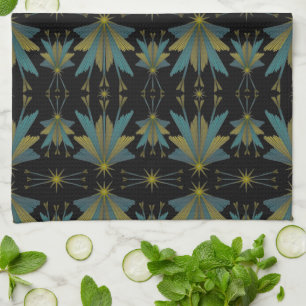 Fairy Stars Black Kitchen Towel