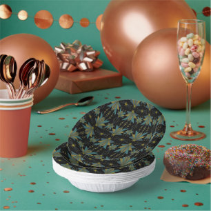 Fairy Stars Black Paper Bowls Plate