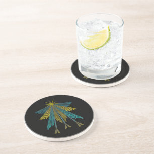 Fairy Stars Black Sandstone Coaster