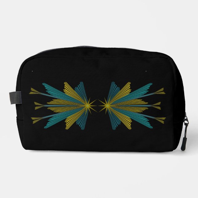 Fairy Stars Black Toiletry Bag (Front)