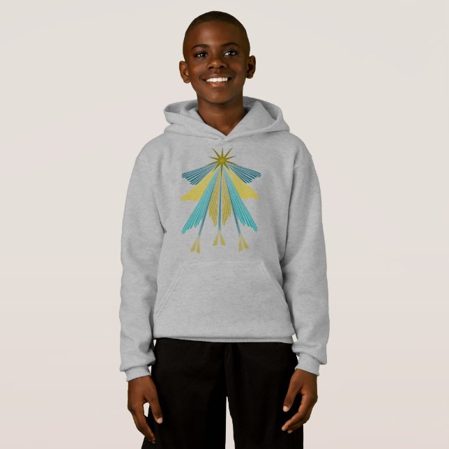 Fairy Stars Kids Unisex Pullover Hoodie (Front Full)