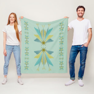Fairy Stars Medium Pistachio Fleece Blanket