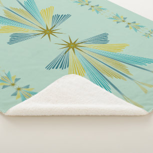 Fairy Stars Medium Pistachio Sherpa Blanket