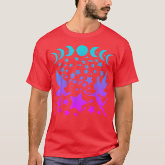 Fairy Stars Moon Pases Silhouette Fantasy  T-Shirt