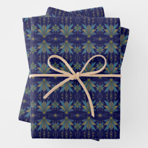Fairy Stars Navy Wrapping Paper