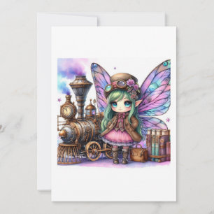 fairy steampunk invitation
