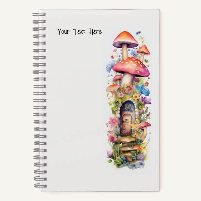 Fairy Stories Mushroom Flowers Notebook (Front)