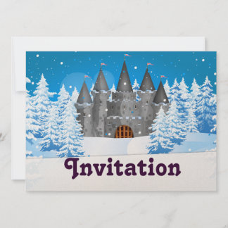 fairy-tail castle Winter Invitation