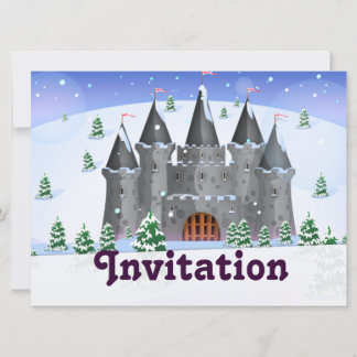 fairy-tail castle Winter Invitation