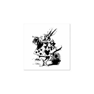 Fairy tale - Alice in Wonderland - White Rabbit Rubber Stamp