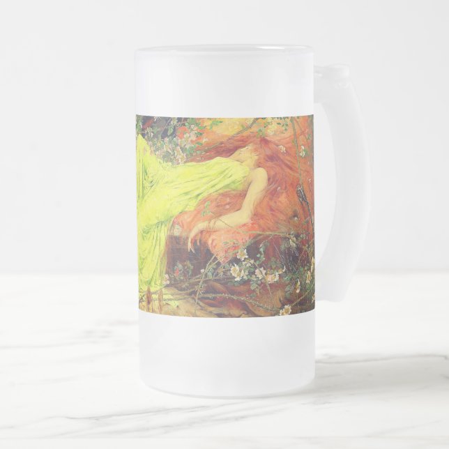 Fairy Tale Arthur Wardle Frosted Glass Beer Mug (Front Right)