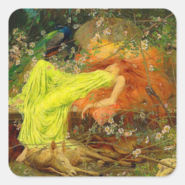 Fairy Tale Arthur Wardle Square Sticker (Front)