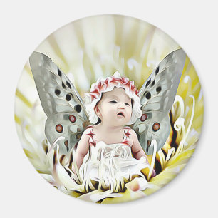 Fairy Tale Baby Girl with Wings Magnet