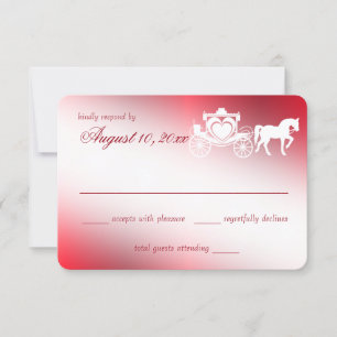Fairy Tale Carriage Red Response Card