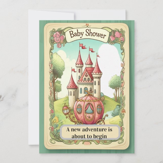 Fairy Tale Castle Baby Shower Invitation (Front)