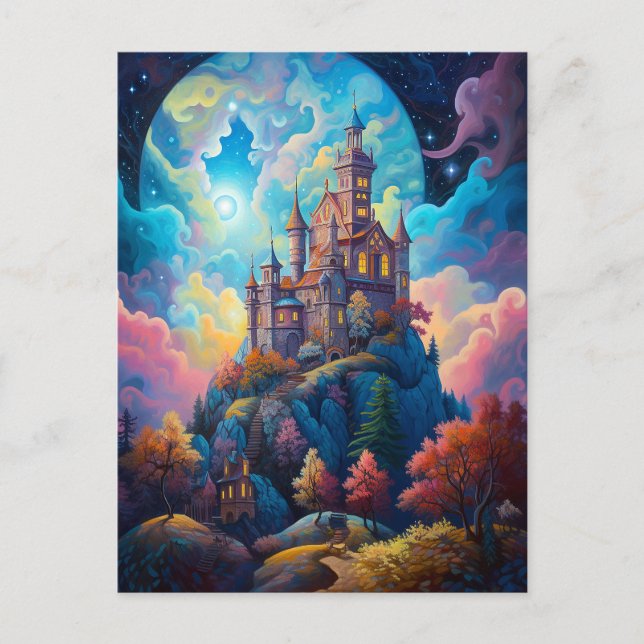 Fairy Tale Castle Fantasy Art Postcard (Front)