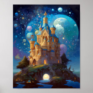 Fairy Tale Castle Fantasy Art Poster