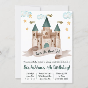 Fairy tale, Castle, Knight, Themed Birthday Party Invitation