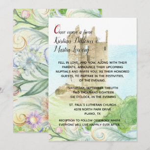 Fairy tale Castle Wedding Invitation