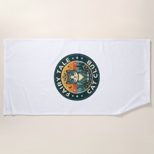 Fairy Tale Cat Cute Kitty Design - Fairy Tale Cat Beach Towel
