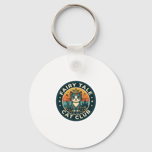 Fairy Tale Cat Cute Kitty Design - Fairy Tale Cat  Key Ring (Front)