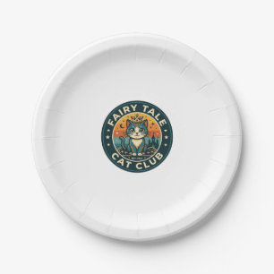 Fairy Tale Cat Cute Kitty Design - Fairy Tale Cat Paper Plate
