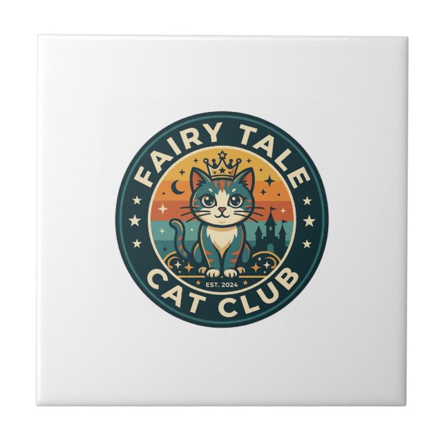 Fairy Tale Cat Cute Kitty Design - Fairy Tale Cat  Tile (Front)