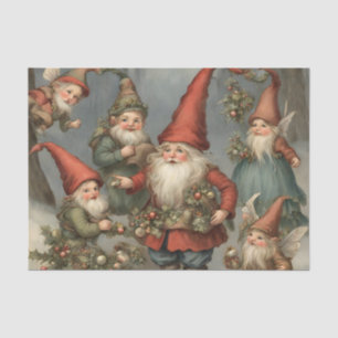Fairy Tale Christmas Gnomes in the Forest Tissue Paper