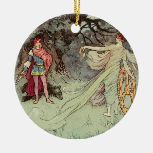 Fairy Tale Christmas No. 2 Ceramic Tree Decoration (Front)