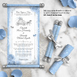 Fairy tale Cinderella Wedding Scroll Invitations<br><div class="desc">PLEASE NOTE: This product is a paper sheet invitation only. It does NOT include dowels or ribbons, which can be added by you separately to turn it into an actual scroll. Feel free to message me if you’d like additional resources for the dowels, finials or ribbons used in the mockup...</div>