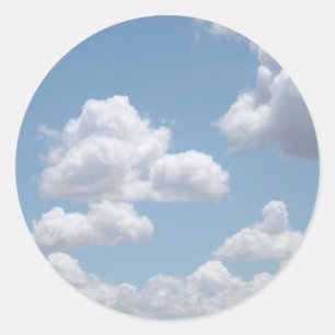 Fairy Tale Clouds Classic Round Sticker