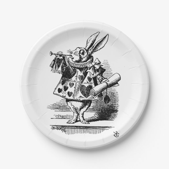Fairy tale cube - Alice in Wonderland - Fairy Tale Paper Plate (Front)
