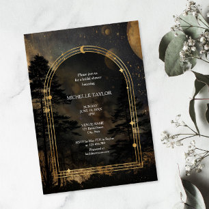 Fairy Tale Enchanted Forest Elegant Floral Bridal Invitation