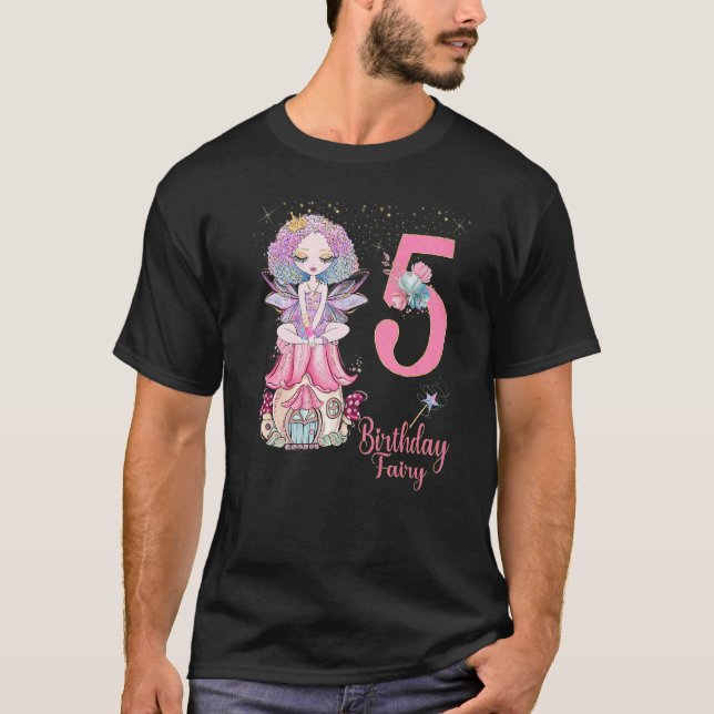 Fairy Tale Fairies Princess Birthday Party 1st 4th T-Shirt (Front)