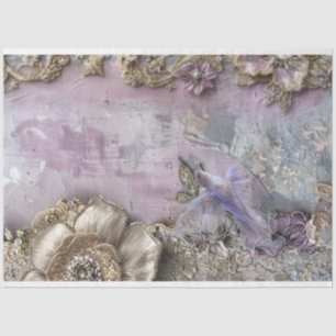 Fairy Tale Fantasia Majestic Bird Lavender Blue Tissue Paper