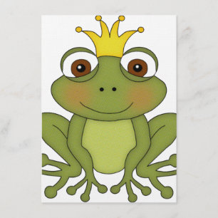 Fairy Tale Frog Prince with Crown Invitation
