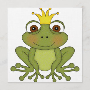 Fairy Tale Frog Prince with Crown Invitation