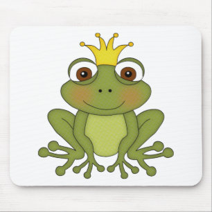 Fairy Tale Frog Prince with Crown Mouse Mat
