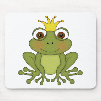 Fairy Tale Frog Prince with Crown Mouse Mat