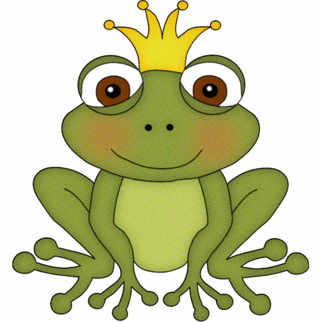Fairy Tale Frog Prince with Crown Standing Photo Sculpture