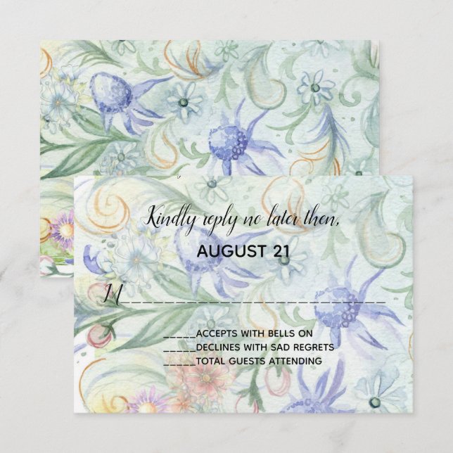 Fairy tale Garden Wedding Invitation (Front/Back)