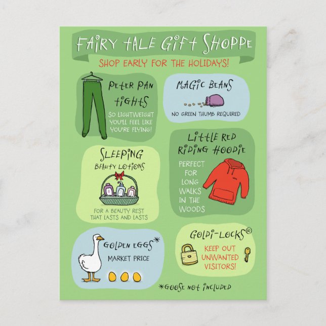 Fairy Tale Gift Shoppe Postcard (Front)
