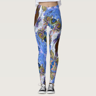 Fairy Tale Hearts Blue Leggings