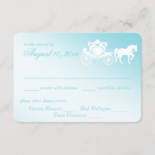 Fairy Tale Horse and Carriage Wedding RSVP Card