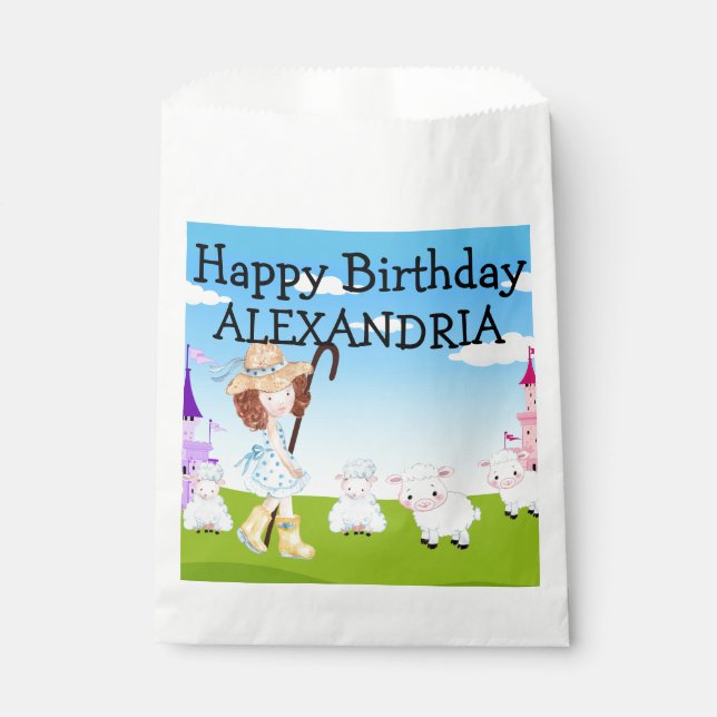 Fairy Tale Little Bo Peep Sheep Favour Bags (Front)